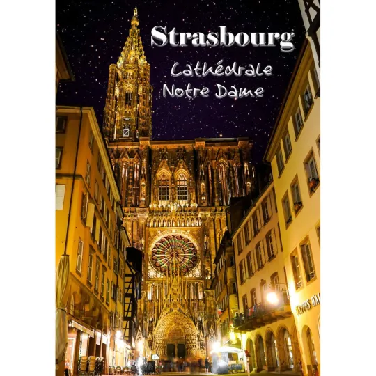 Decorative Magnet Notre Dame Cathedral in Strasbourg