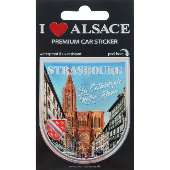 Adhésif Sticker Auto Premium Auto Cathédrale Notre-Dame Strasbourg