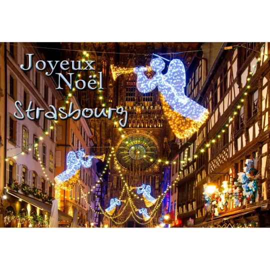 Magnet Décoratif Joyeux Noël Cathédrale de Strasbourg
