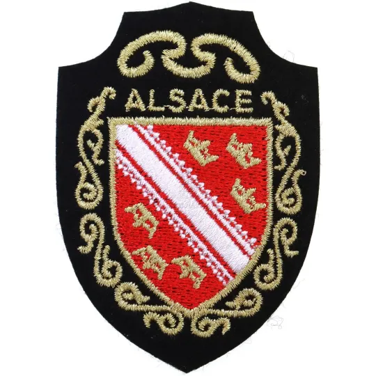 Kamm bewaffnet Emblem des Elsass Verschmelzen