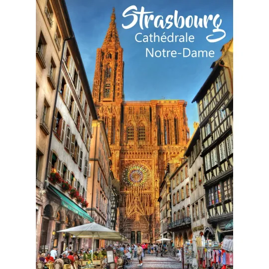 Magnet Décoratif Vue sur la Cathédrale Notre-Dame de Strasbourg