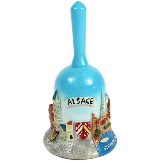 Glänzend lackierte Dörfer Alsace Resin Bell