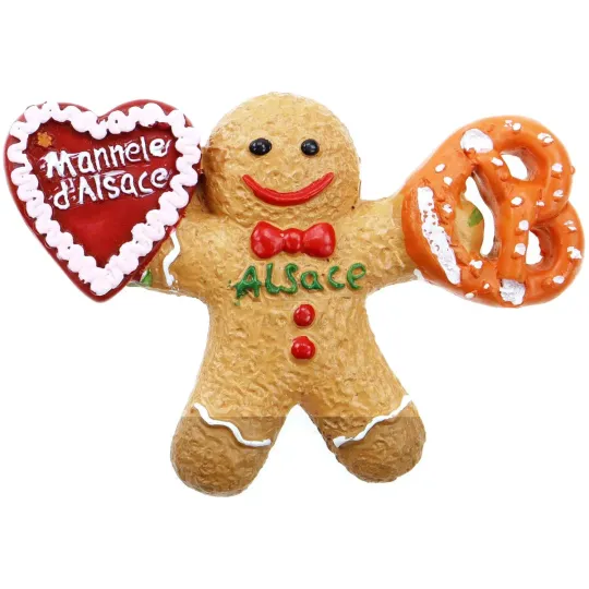 Hanging Mannele Boy with Pretzel and Heart of Alsace