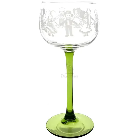 6 Verres à Vin Alsace décor Hansi Farandole
