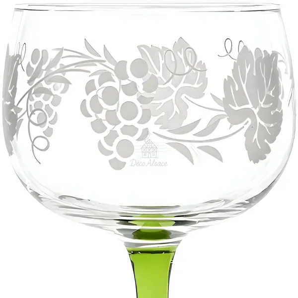 6 Verres à Vin Alsace différents décor Alsace