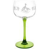 6 different Alsace Wine Glasses with Alsace decoration