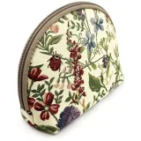 Pochette écru avec zip Fleurs du Jardin : Dimension - Grand
