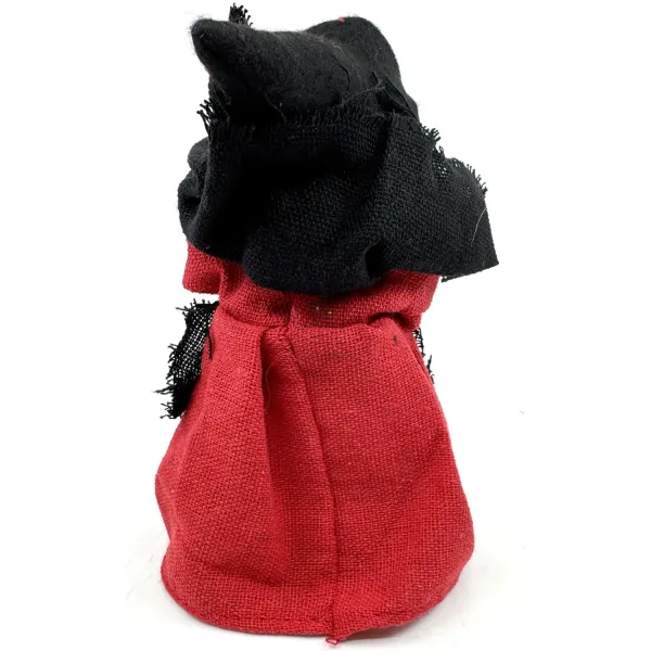 Elsässer Hexe zum Aufstellen mit Besen, Rot und Schwarz 20 cm