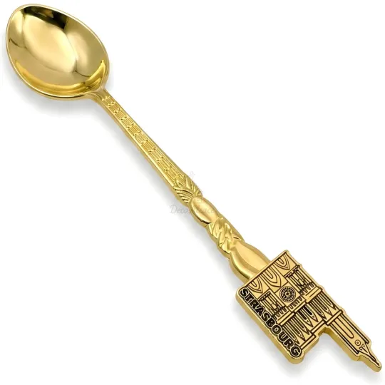 Gold-Tone Collector's Spoon Strasbourg Cathedral