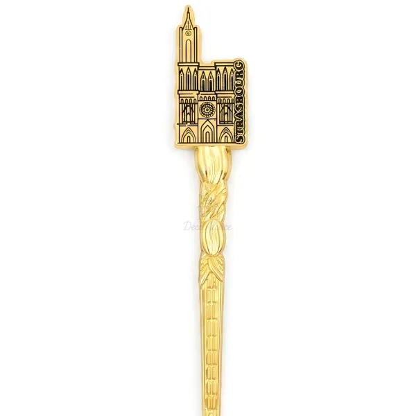 Gold-Tone Collector's Spoon Strasbourg Cathedral