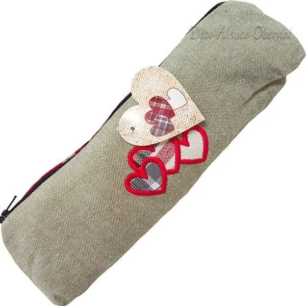 Trousse Cosmétique Alsace en tissus Coeur d’Alsace Brodés