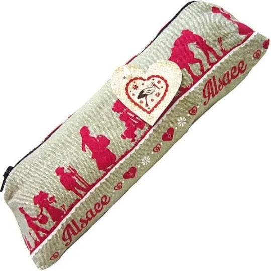 Alsace Cosmetic Bag in Personnages Alsace fabrics