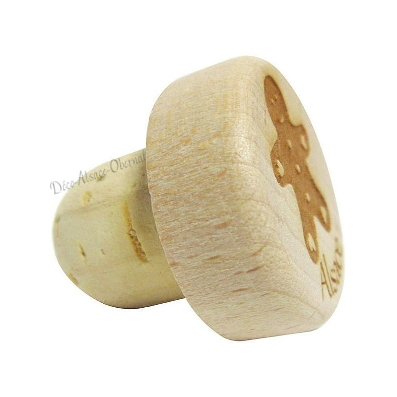 Bouchon en Bois et Liège Décor Mannele