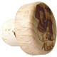 Wood and Cork stopper engraved Alsatian Couple