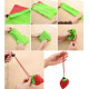 Reusable Black Nylon Strawberry Folding Shopping Bag