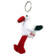Peluche Porte Clé Cigogne d'Alsace Brodée Alsace 10 cm