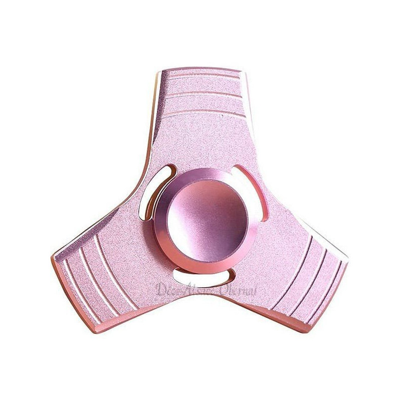 Hand Spinner Luxe 3 branches en Alliage d'Aluminium - Rose