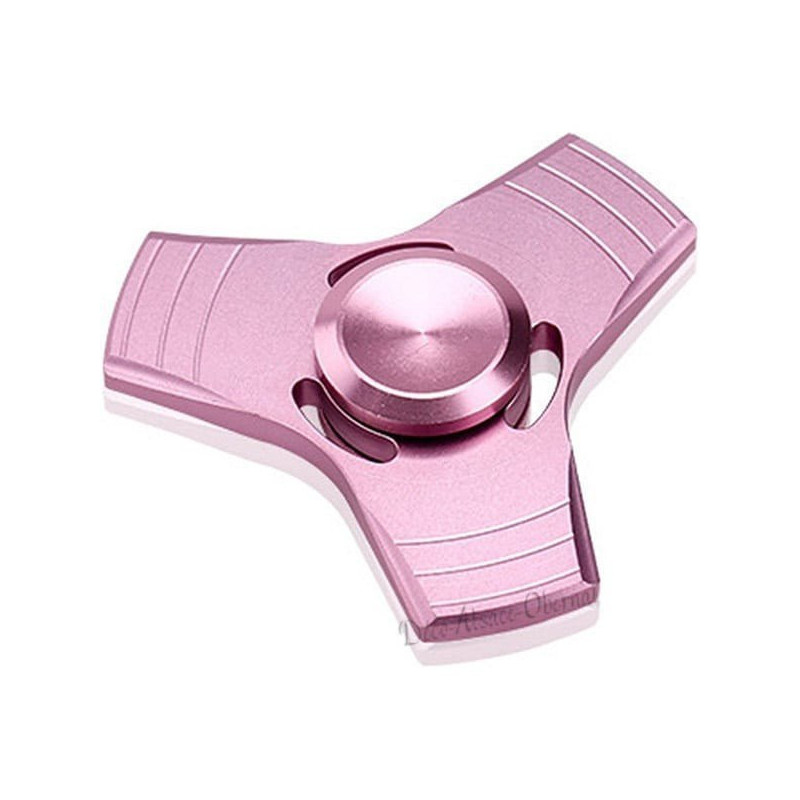 Hand Spinner Luxe 3 branches en Alliage d'Aluminium - Rose