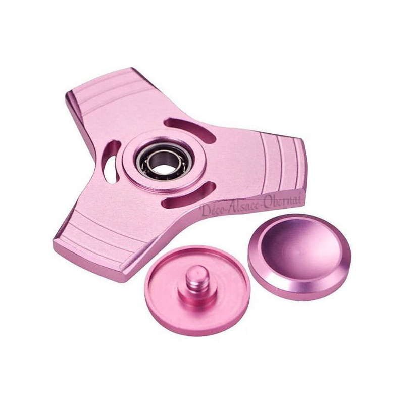 Hand Spinner Luxe 3 branches en Alliage d'Aluminium - Rose