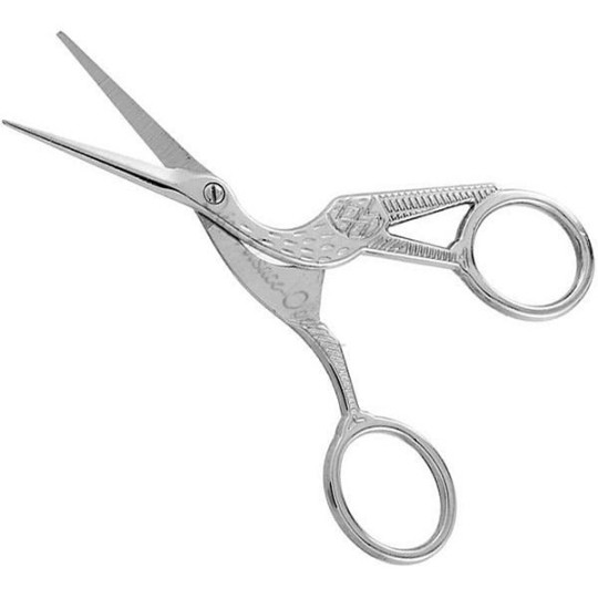Sewing Scissor Stork Shape Silver