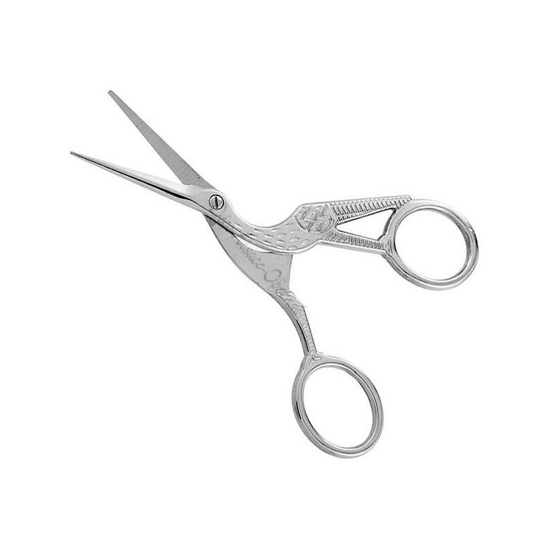 Sewing Scissor Stork Shape Silver