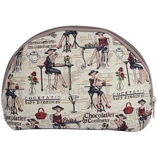 Pochette avec zip motif La Prunelle