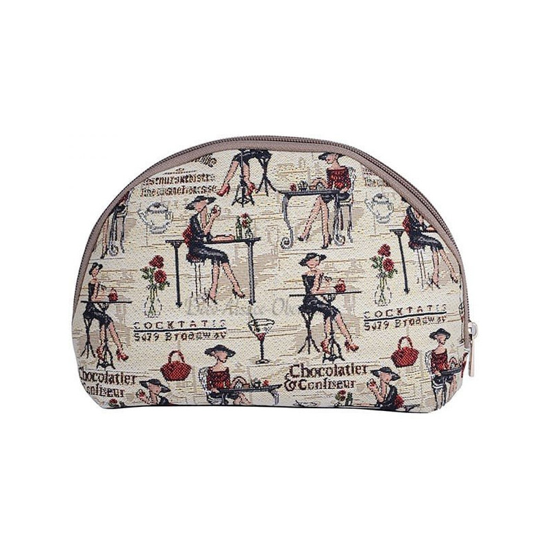 Clutch bag with zip La Prunelle pattern