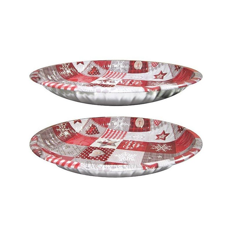 Round Metal Serving Tray Christmas Decor