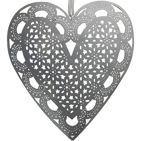 Heart of Alsace in Gray Metal laser-cut fine effect Lace