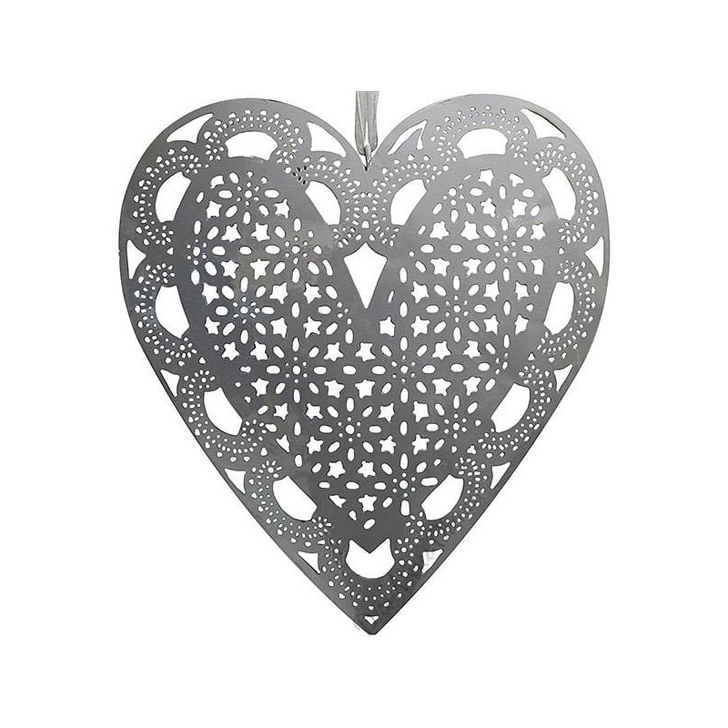 Heart of Alsace in Gray Metal laser-cut fine effect Lace