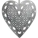 Coeur d'Alsace en Métal Gris découpé laser effet fine Dentelles