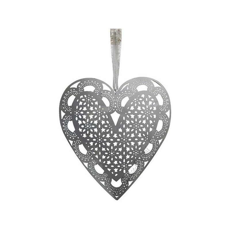 Heart of Alsace in Gray Metal laser-cut fine effect Lace