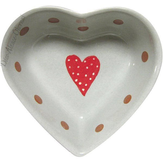 Coupelle Coeur de Soufflenheim Gris Ciel décor Frise Coeur