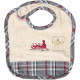 Alsatian baby bib Hansi Kelsch gray striped