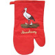 Set of Red Kitchen Glove and Potholder, Strasbourg Cathedral decor