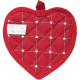 Kitchen pot holder Heart embroidered Flowers and Heart