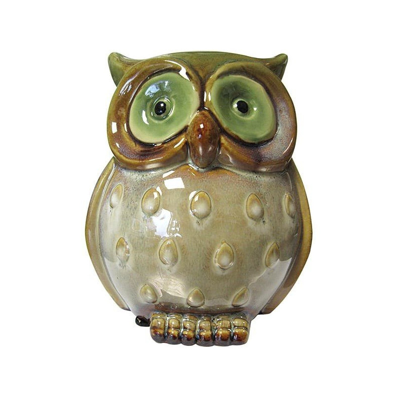 Ceramic Green Owl Money Box
