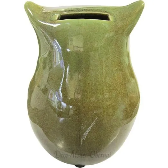 Groene Uil Spaarpot in Keramiek