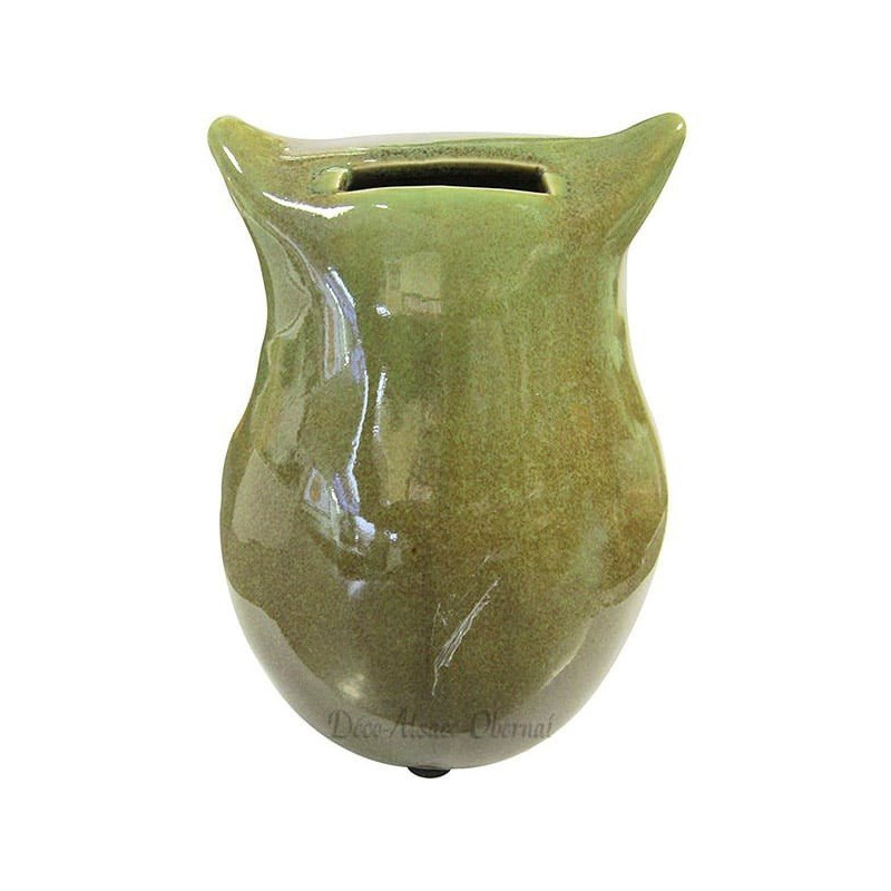 Ceramic Green Owl Money Box