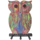 Porte Manteau en Bois Hibou effet Multi couleur