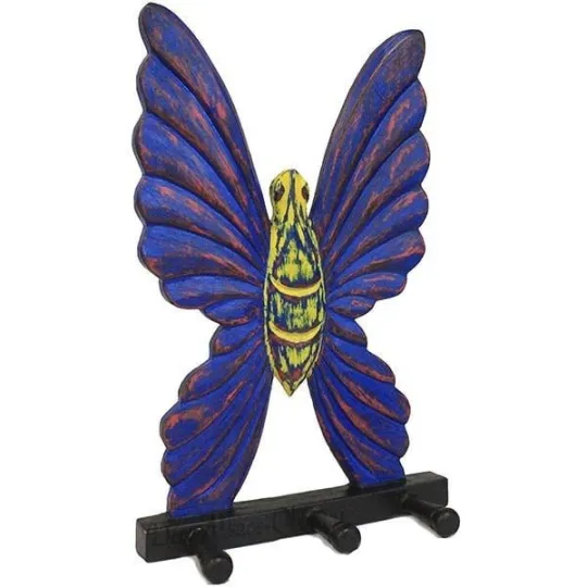 Porte Manteau en Bois Papillon en Couleur