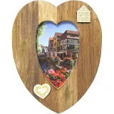 Foto-Rahmen 10 x 15 cm Herz-geformtes Holz geschnitzten