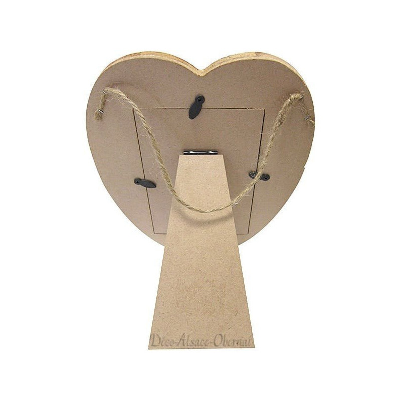 Photo Frame 10 x 15 cm Heart-shaped Hollow Wood
