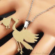 Alsace Stork Necklace and Pendant Jewel in Stainless Steel
