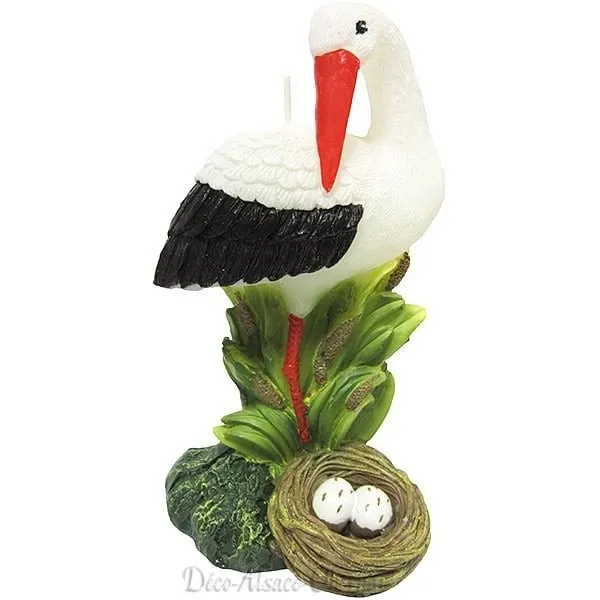 Große Kerze geformt Stork Alsace