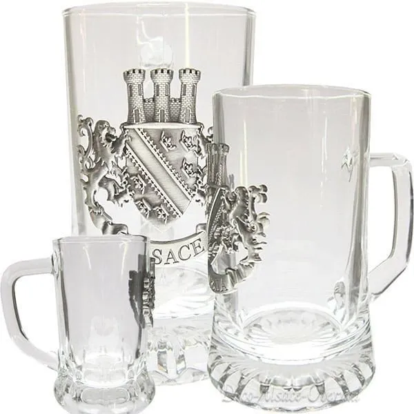 Digestive Mug with Pewter Plate Alsace