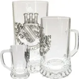 Beer Mug 20 cl with Pewter Plate Alsace