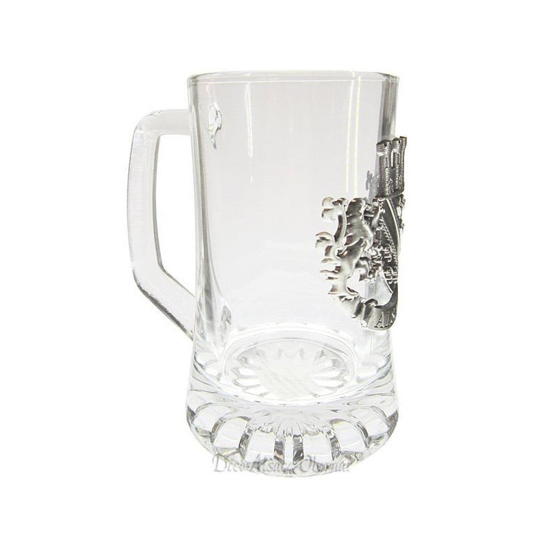 Bierkrug 20 cl mit Platte aus Zinn Elsass