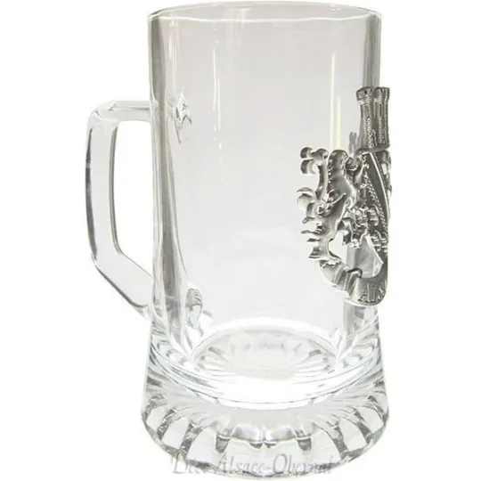 Bierpul 40 cl met Tinnen Plaat Elzas