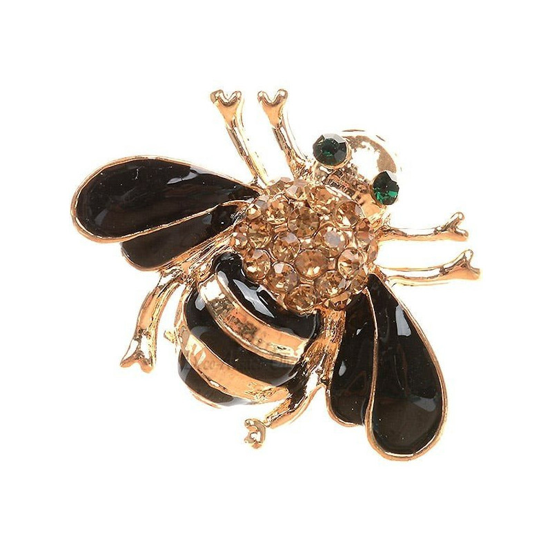 Goldene Brosche geformt Fancy Strass Bee besetzt